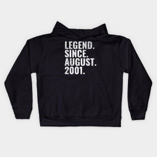 Legend since August 2001 Birthday Shirt Happy Birthday Shirts Kids Hoodie